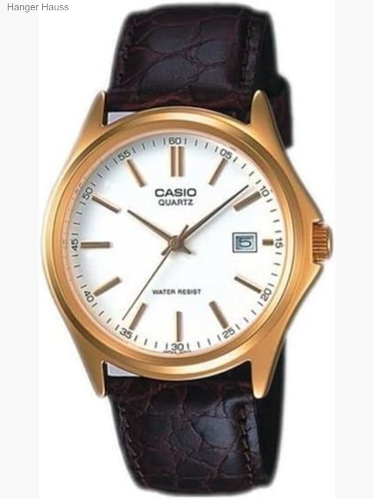 Men's Gold Analog Dress Watch With Date Display